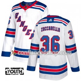 Adidas Maillot de Hockey New York Rangers Mats Zuccarello 36 2017-2018 Blanc Authentic - Enfant